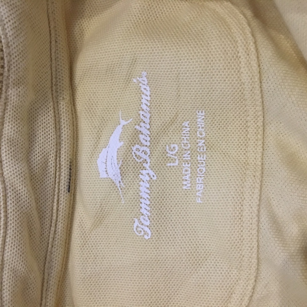 Tommy Bahama Yellow Polo Shirt Size Large - Picture 7 of 7